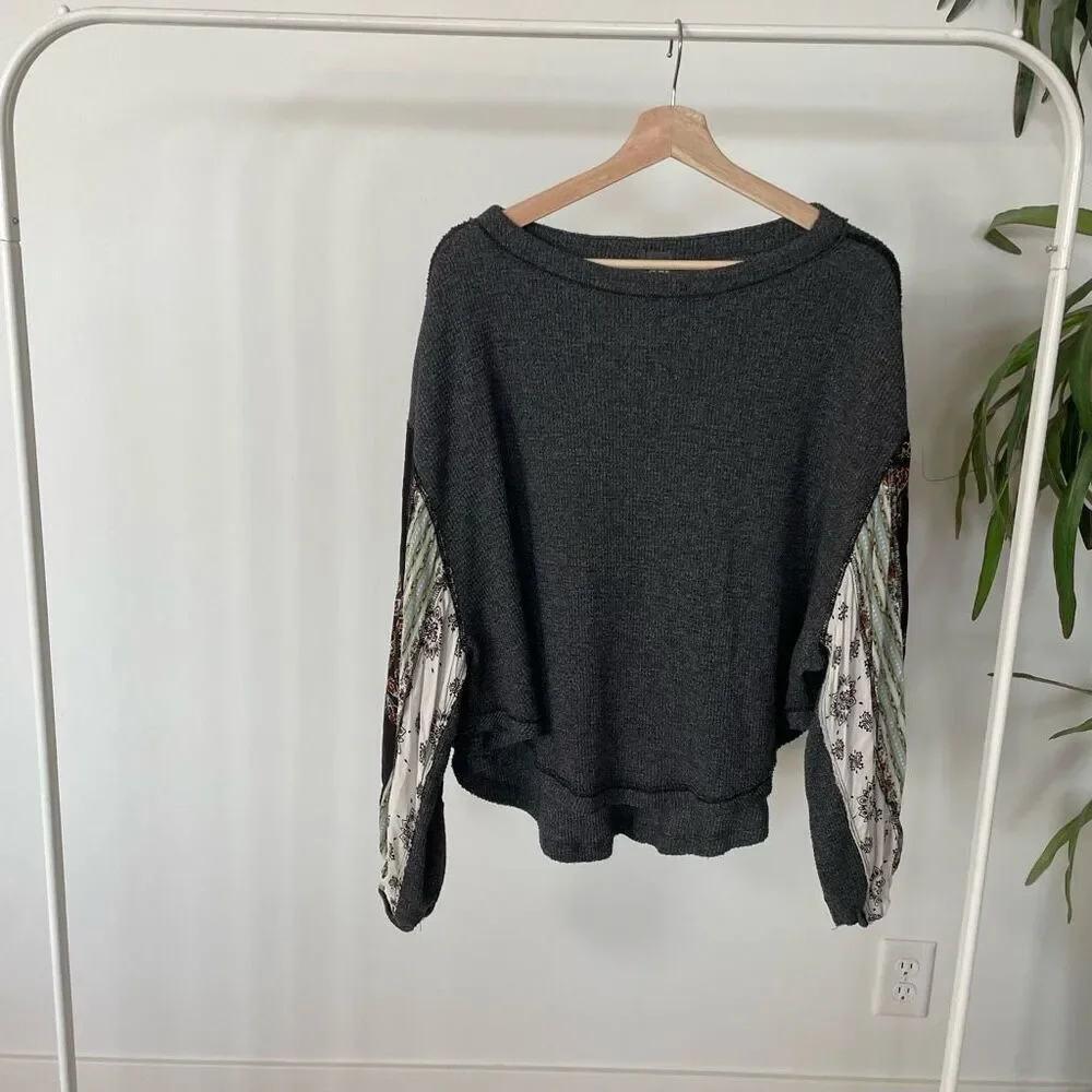 We The Free People Blossom Hanker chief Sleeve Balloon Sweater - Picture 2 of 5